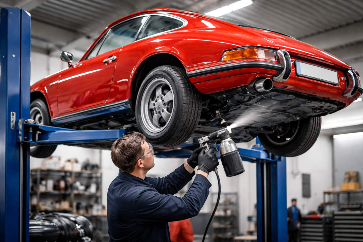 Unterbodenschutz beim Oldtimer 