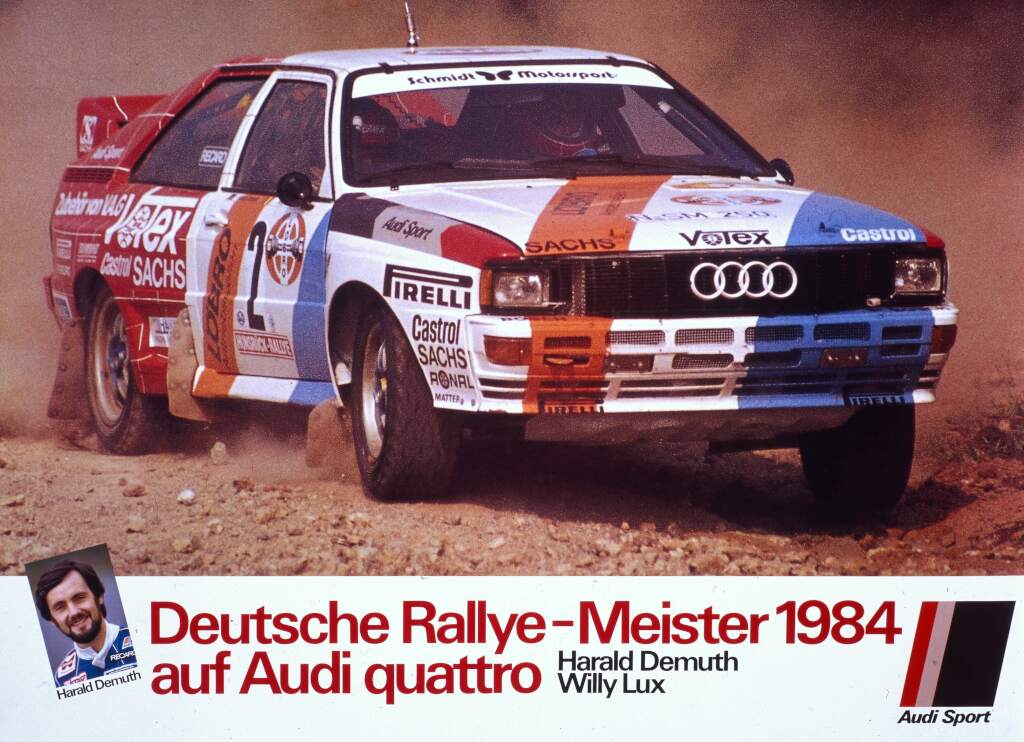 deutsche Rallye Meister 1984 auf Audi quattro 