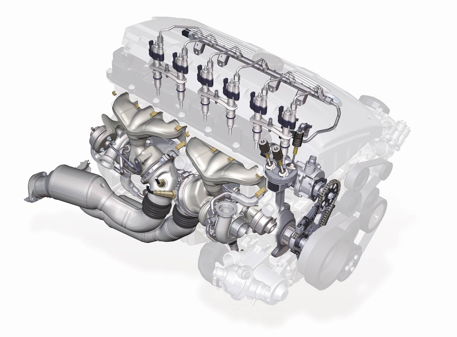 BMW 6-Zylinder-Ottomotor mit Twin Turbo und High Precision Injection