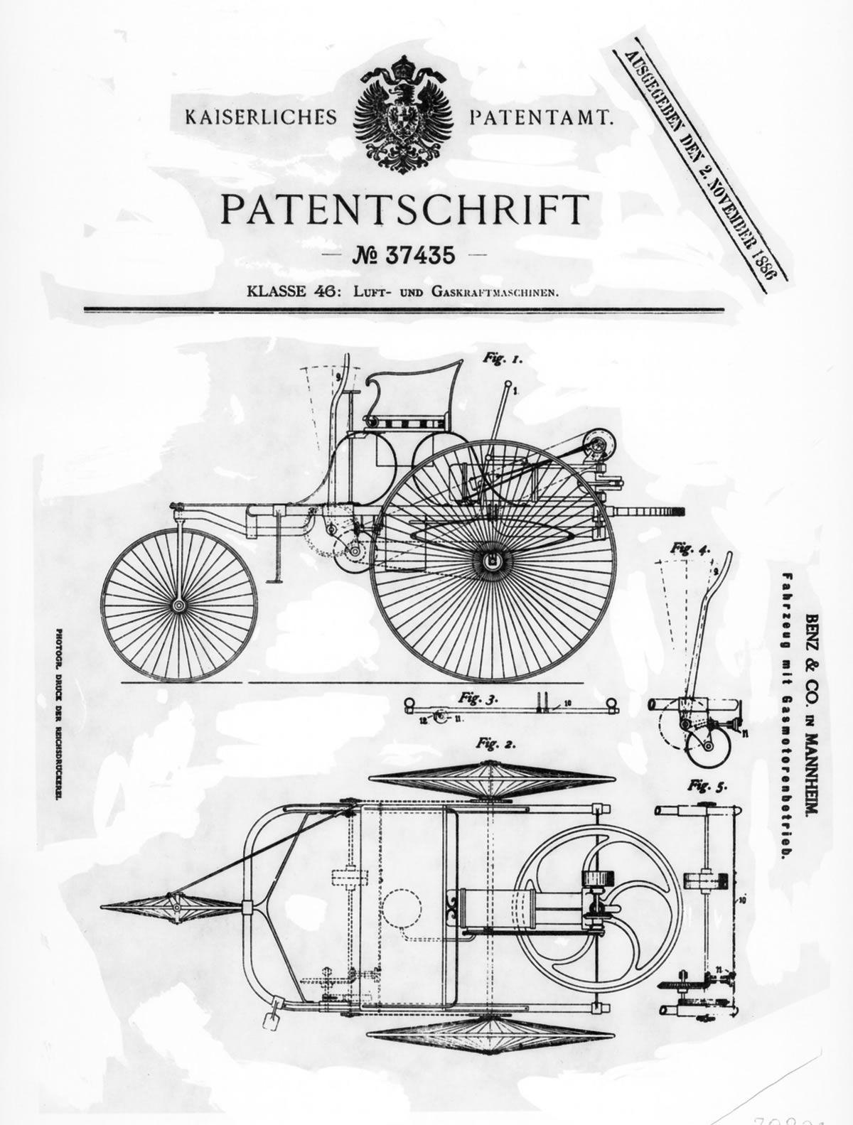 Patent Motorwagen 